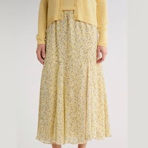Max Studio Floral Ditsy Midi Skirt